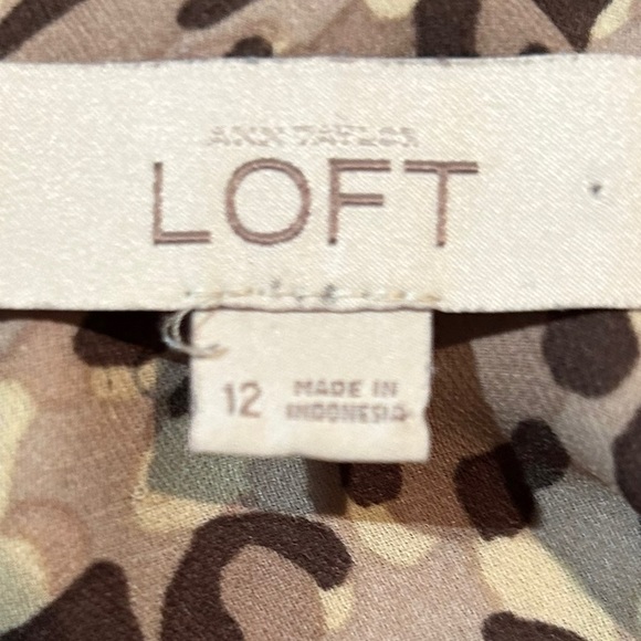 Loft Cheetah Print Dress (missing tie belt) Size 12 - Picture 16 of 16